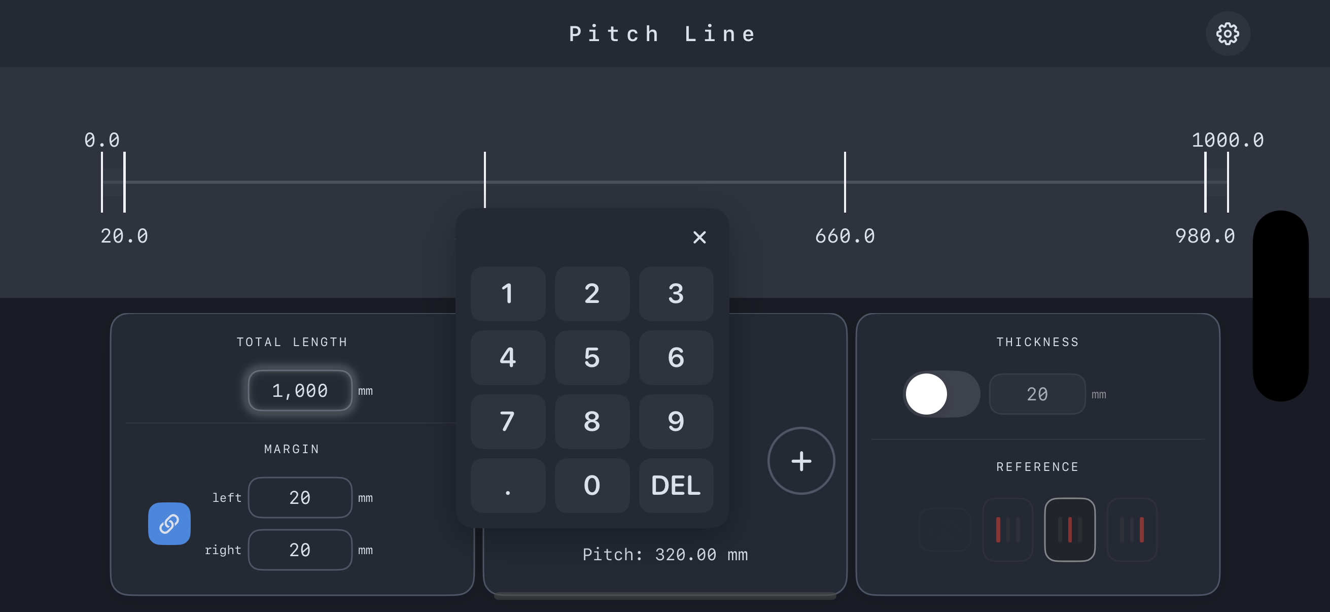Keypad input screen